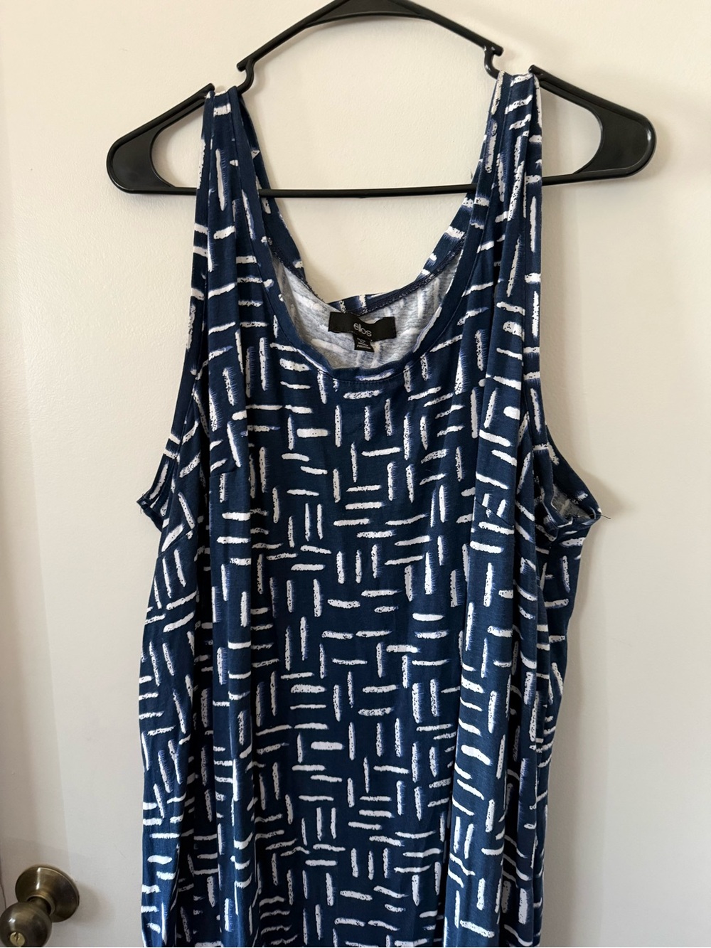 Women’s Plus Size Navy Scribble Print Nautical Maxi Sundress 26/28W